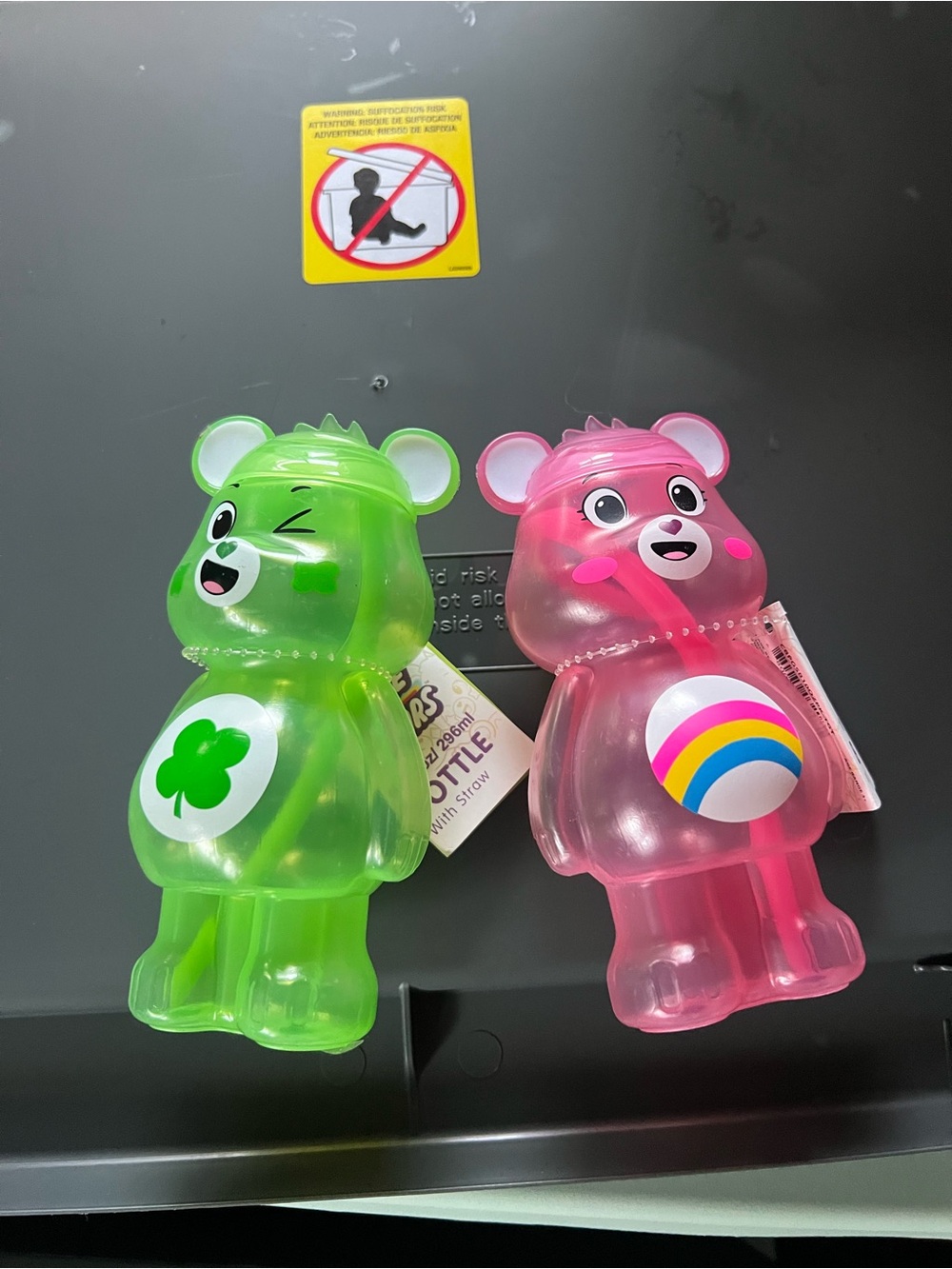Care Bear Drink Bottles- Green and Pink